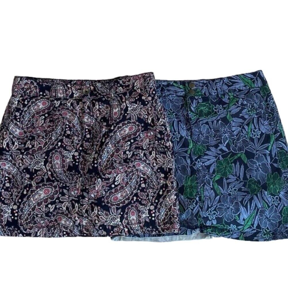 Bundle 2, Croft & Barrow Athletic, Golf, Tennis, Skort, Paisley, Hawaiian, 10P